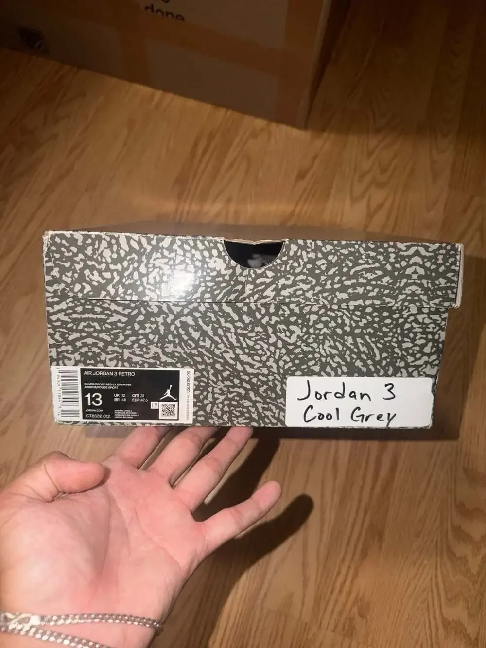 Jordan Retro 3 Cool Grey (2021) CT8532-012‼️SHIP FAST‼️ SZ 13M CLEANN 🧼